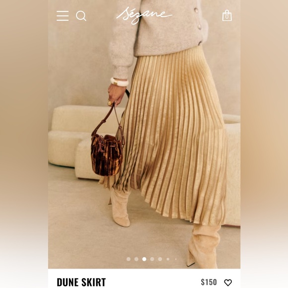 Sezane Dresses & Skirts - NWOT Sézane Dune Skirt in Gold Size 12
